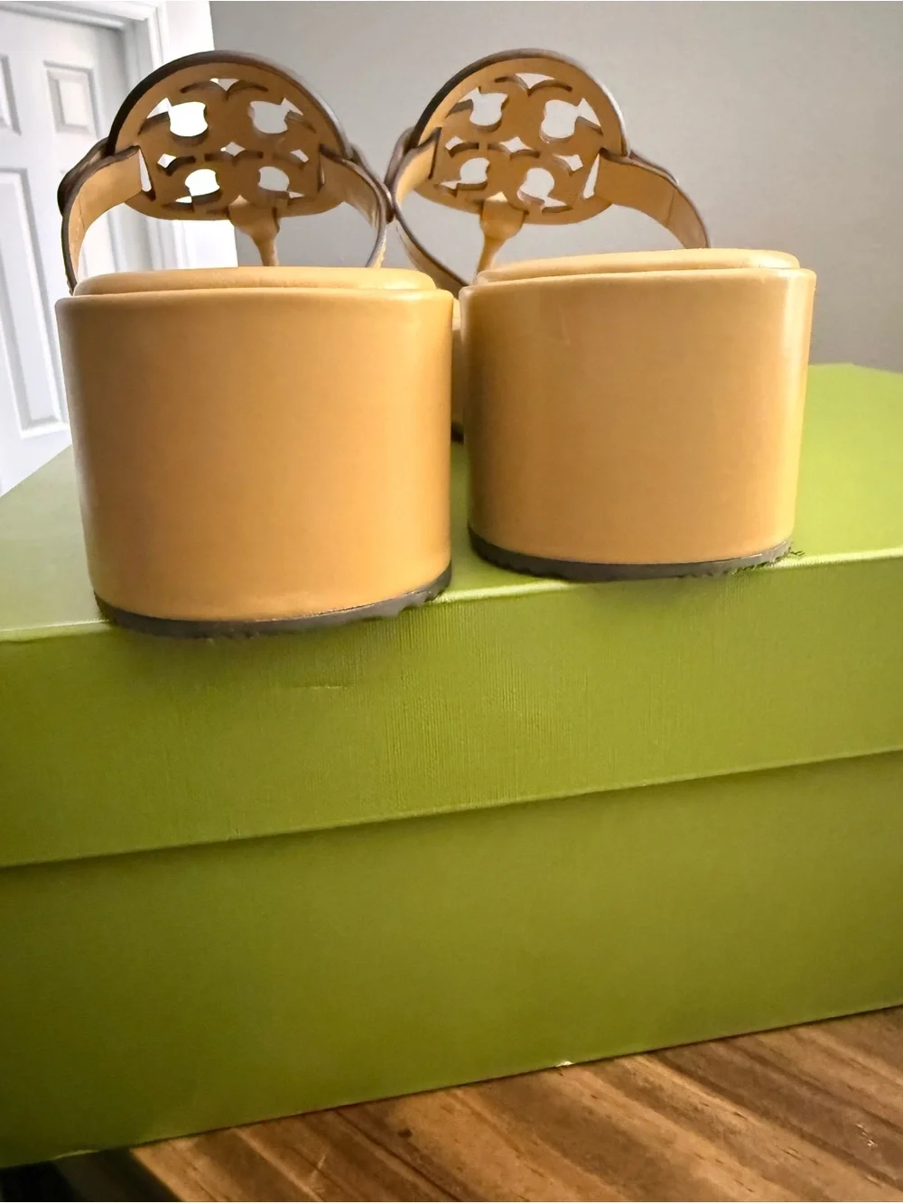 Tory Burch Ginger Shortbread Wedge Thong Sandals
